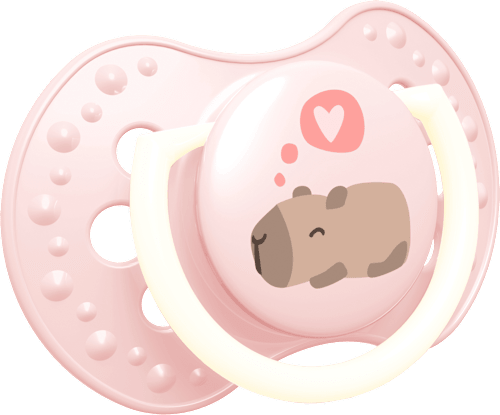 dudlík silikonový Capichill růžový 0-6m LOVI