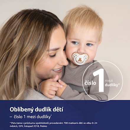 dudlík silikonový Teddy Love 0-6m LOVI