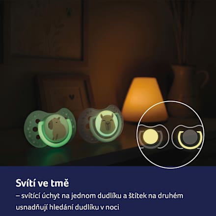 dudlík silikonový Capichill růžový 0-6m LOVI