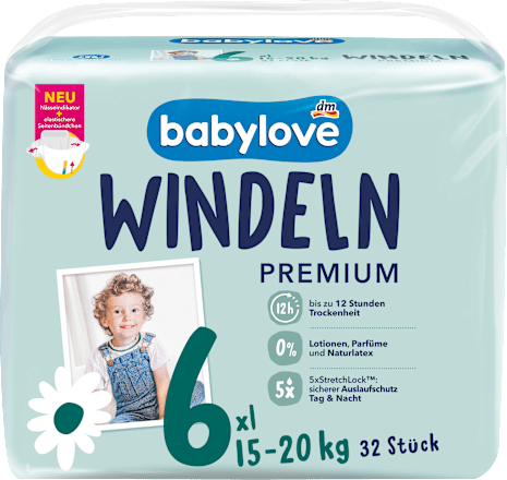 Pannolini premium taglia 6 xl (15-20 kg) babylove