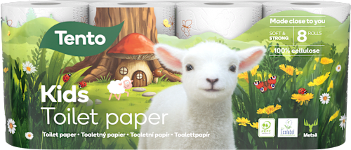 Kids toaletní papír 3vrstvý 8x150 útržků Tento