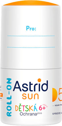 sun mléko na opalování roll-on Dětská ochrana plus SPF50+ Astrid