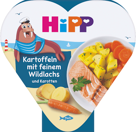 Kinderteller Kartoffeln mit feinem Wildlachs und Karotten ab 1 Jahr HiPP