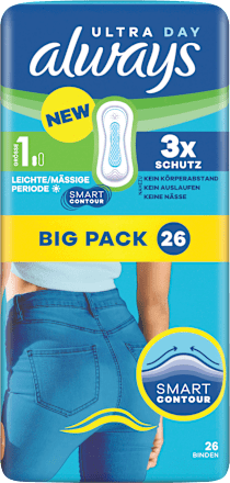 Binden Ultra Day Normal 1 Leichte bis mäßige Periode Big Pack always