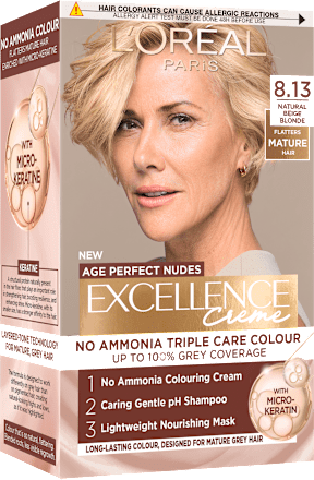 Боя за коса Age Perfect Nudes, Nr. 8.13 Натурално бежово русо L'ORÉAL PARiS EXCELLENCE Creme
