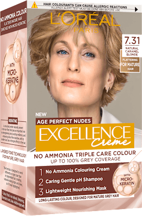 Боя за коса Age Perfect Nudes, Nr. 7.31 Натурално карамелено русо L'ORÉAL PARiS EXCELLENCE Creme