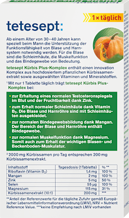 Tabletten Kürbis Plus-Komplex tetesept