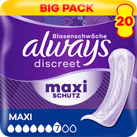 discreet Einlagen Inkontinenz Ultimate Tag Big Pack always