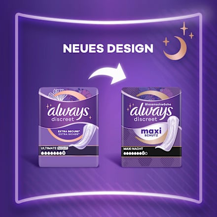 discreet Einlagen Inkontinenz Ultimate Nacht Big Pack always