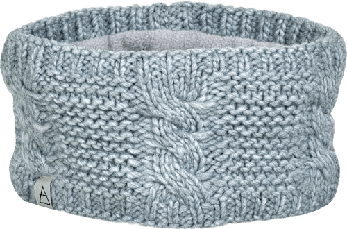 Stirnband Strickoptik hellgrau keine Marke