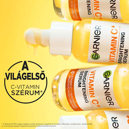 Arcápoló szérum C-vitaminnal + niacinamiddel + szalicilsavval GARNIER SKIN NATURALS