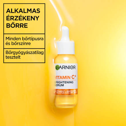 Arcápoló szérum C-vitaminnal + niacinamiddel + szalicilsavval GARNIER SKIN NATURALS