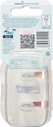 Succhietto simmetrico Air in silicone 16+ mesi assort. babylove