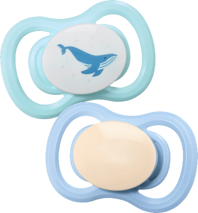 Succhietto simmetrico Air in silicone 16+ mesi assort. babylove
