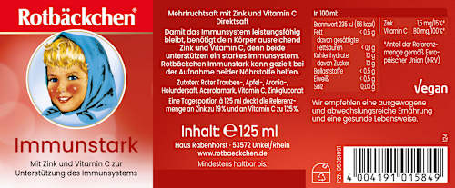 Minisaft Immunstark, Probiergröße Rotbäckchen