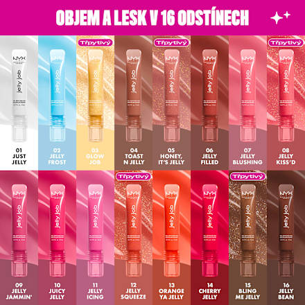 lesk na rty Jelly Job, 02 Jelly Frost NYX PROFESSIONAL MAKEUP