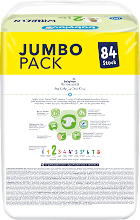 Windeln Premium Gr. 2 mini (3-6 kg), Jumbo Pack  babylove