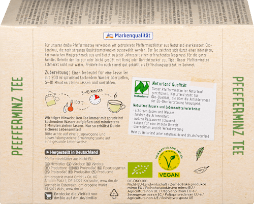 Kräutertee Pfefferminze (50x1,5g) dmBio