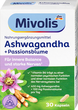 Kapseln Ashwagandha + Passionsblume Mivolis
