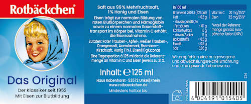 Saft Das Original, Reisegröße Rotbäckchen