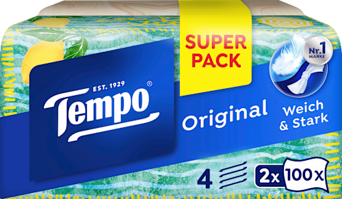 Taschentücher Duo Box (2x100 St) Tempo
