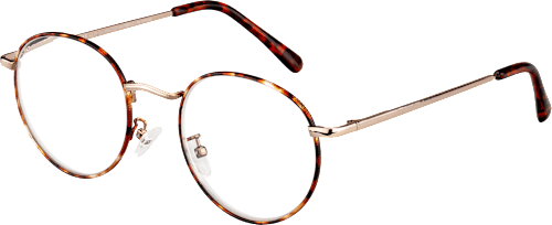 Fertig-Lesebrille Vollrand demi braun + 2,50 Visiomax