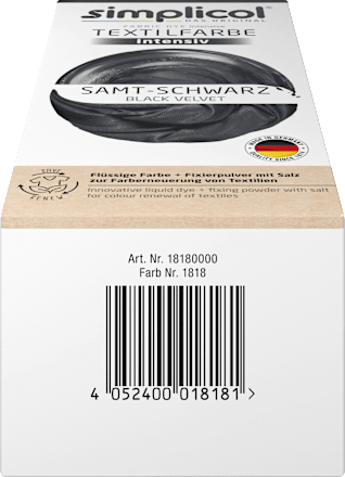 Textilfarbe Samt Schwarz Simplicol