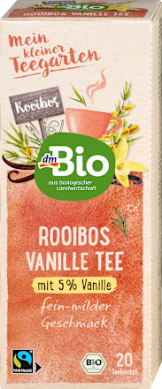 Bio zeliščni čaj rooibos z vaniljo (20 × 1,5 g) dmBio