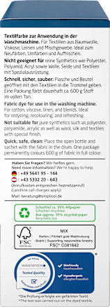 Textilfarbe intensiv Opal- Petrol Simplicol