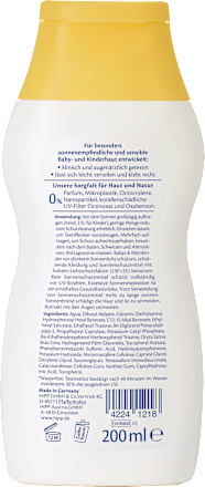 Sonnenmilch Ultra Sensitiv 50+ HiPP Babysanft
