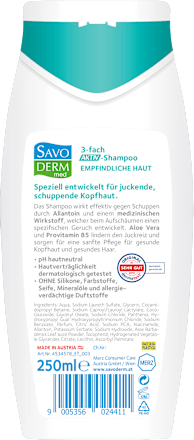 Shampoo 3-fach Aktiv empfindliche Haut Savoderm med