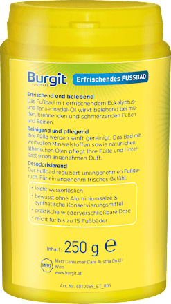 Fußbad Erfrischend mit Minze & Zitrone Burgit