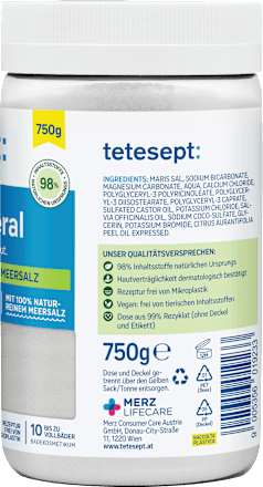 Meersalz-Pflegebad Basen-Mineral tetesept
