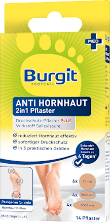 Anti Hornhaut 2in1 Pflaster Burgit