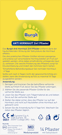 Anti Hornhaut 2in1 Pflaster Burgit