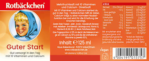 Minisaft Guter Start, Reisegröße Rotbäckchen