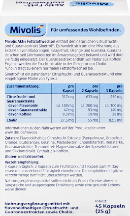 Aktiv Fettstoffwechsel Kapseln 45 St Mivolis