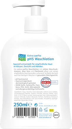 Waschgel Lotion Extra Sanft pH 5 Savoderm med