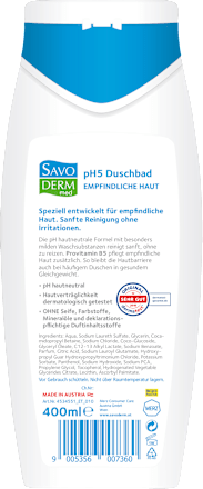 Duschgel pH5 empfindliche Haut Savoderm med