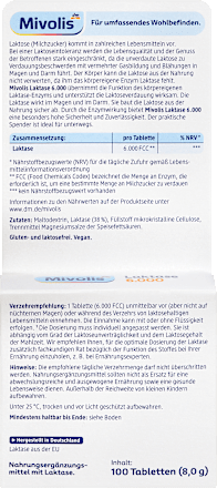 Laktase 6.000, Mini Tabletten 100 St Mivolis