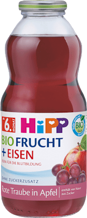 Saft Frucht + Eisen Rote Traube in Apfel ab dem 6. Monat HiPP