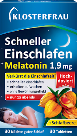 Schneller Einschlafen Melatonin 2,0 mg Tabletten 30 St Klosterfrau