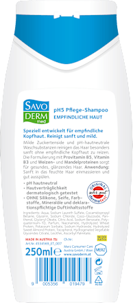 Shampoo pH5 empfindliche Haut Savoderm med