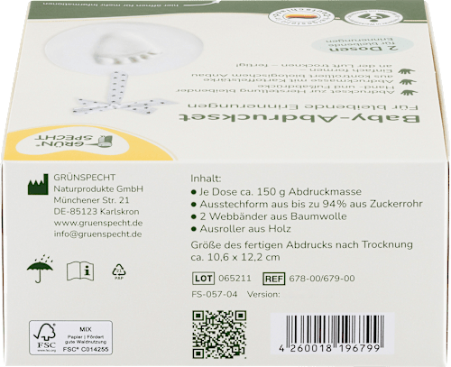 Baby-Abdruckset 2 Dosen Grünspecht