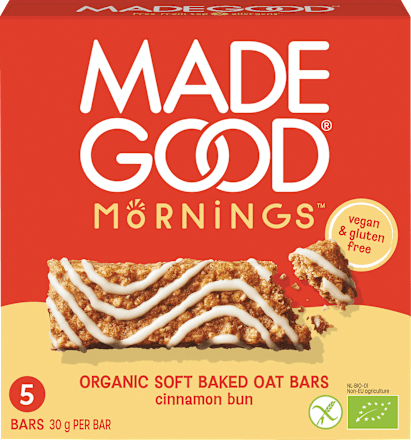 Müsliriegel, Cinnamon Bun, Soft Baked Oat Bars (5 Stück) Made Good