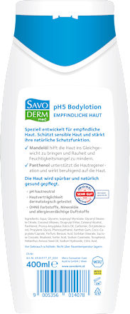 Bodylotion empfiindliche Haut pH 5 Savoderm med