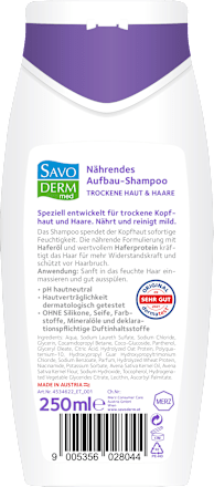 Shampoo Nährender Aufbau Savoderm med