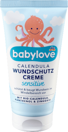 Szenzitív pelenkakiütés elleni babakrém bio körömvirággal, panthenollal és cink-oxiddal babylove