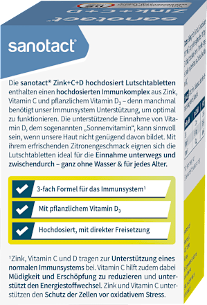 Lutschtabletten Zink + C + D sanotact