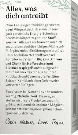 Kapseln Stoffwechsel Komplex Nature Love